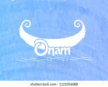 Innovative abstract or poster for Onam with nice and creative design illustration.