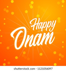 Innovative abstract or poster for Onam with nice and creative design illustration.