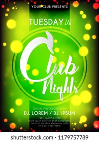 Innovative abstract or poster for Party Flyer or Invitation with nice and creative design illustration, Club Night Party.