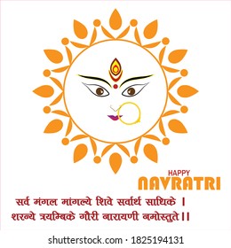 Innovative abstract or poster for Shubh Navratri or Durga Puja with nice and creative design illustration, Shubh Navratri.