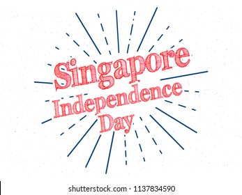 innovative abstract or poster for Singapore Independence Day or 9th of August with nice and creative red colored design illustration in a background, 9th of August.