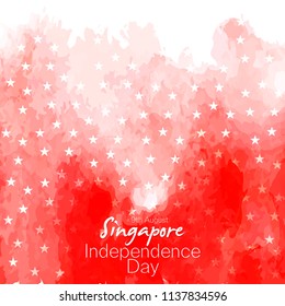 innovative abstract or poster for Singapore Independence Day or 9th of August with nice and creative red colored design illustration in a background, 9th of August.