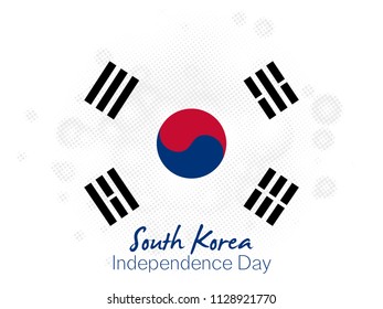 Innovative abstract or poster for South Korea Independence Day or 15th of August with nice and creative design illustration, National Liberation Day of Korea.