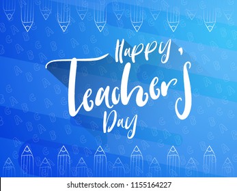 innovative abstract or poster for Teacher's Day, 5th of September, with nice and creative design illustration.