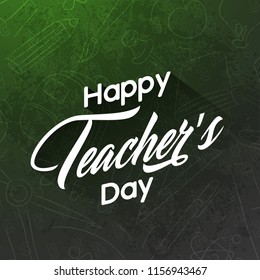 innovative abstract or poster for Teacher's Day, 5th of September, with nice and creative design illustration.