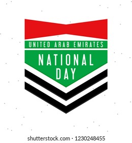 innovative abstract or poster for United Arab Emirates National Day with nice and creative design illustration in a background.  