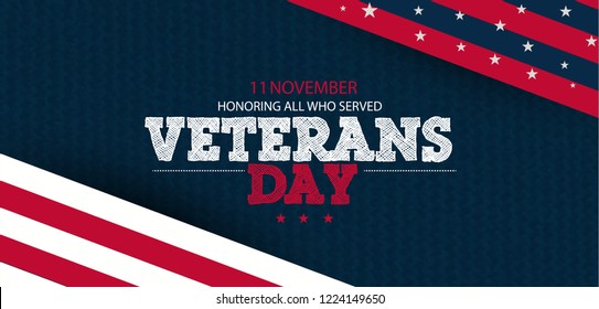 innovative abstract or poster for Veterans day. Honoring all who served. November 11