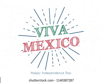 Innovative abstract or poster for Viva La Independencia, Viva Mexico, 16th of September, Independence Day of Mexico with nice and creative design illustration.
