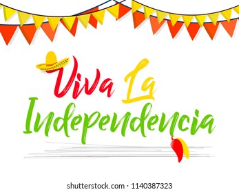 Innovative abstract or poster for Viva La Independencia, Viva Mexico, 16th of September, Independence Day of Mexico with nice and creative design illustration.