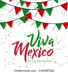 Innovative abstract or poster for Viva La Independencia, Viva Mexico, 16th of September, Independence Day of Mexico with nice and creative design illustration.