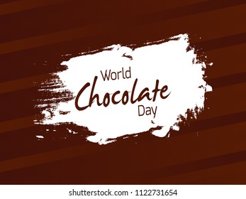 Innovative abstract or poster for World Chocolate Day, 7th of July, with nice and creative design illustration.