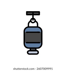 Innovative Adjustable Sandbag Icon. Design of Fitness and Gym Icons.