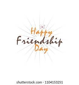 Innovative banner or poster for Friendship Day, Abstract for Friendship Day, with creative typography and shiny effect in a white background.