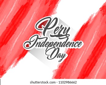 Innovative banner or poster for Peru Independence Day, 28th of July, Creative design illustration.