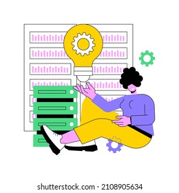 Innovative big data solutions abstract concept vector illustration. Big data architecture, business software solutions, development service, innovative processing, visualization abstract metaphor.
