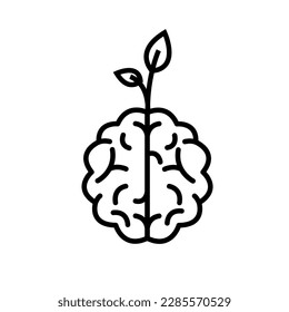 Innovative brain and hipster perspective vector illustration.
