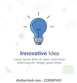 Innovative, bulb, Creative vector illustration icon
