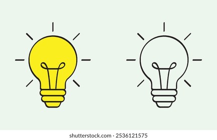 Diseños innovadores del Vector del icono de la bombilla para los proyectos creativos