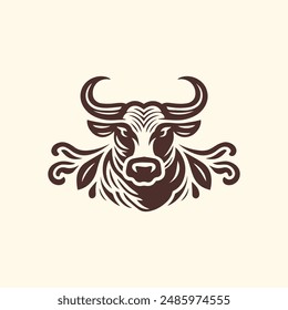 Innovative bull logo icon design, embodying strength and resilience. Ideal for financial services, sports teams, and corporate branding. Vector illustration ensures scalability.