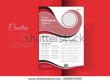 Innovative Business Brochure Template Design, vector format layout, A4 printing cost estimate, booklet cover design background arrangement, A4 flyer with a vibrant company proposal