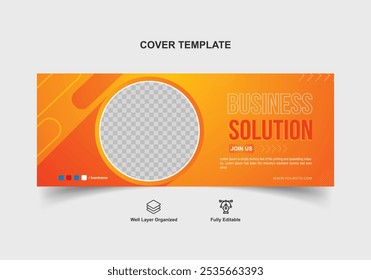 Modelo de banner corporativo de solução de ideias de negócios inovadoras