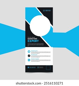 Innovative business roll up banner design template