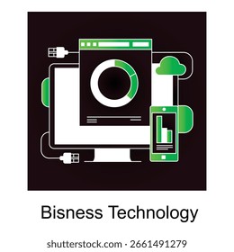 Icono innovador del Vector de la Tecnología empresarial para el Web