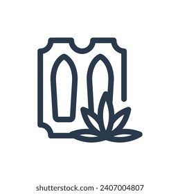 Innovative Cannabis-Suppositum-Vektorsymbol für interne Hilfe