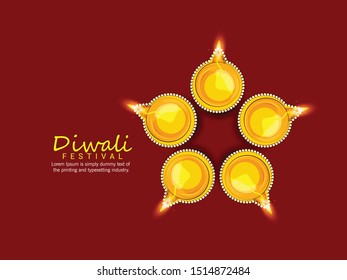 innovative card design for Diwali festival celebration in India Greeting 