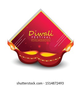 innovative card design for Diwali festival celebration in India Greeting 