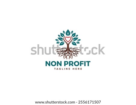 Innovative Charity Logo Vector Design, Nonprofit Logo Collection for Community Care