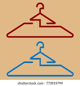 Innovative Cloth Hanger Design, Creative Artistic Vector Art Illustration