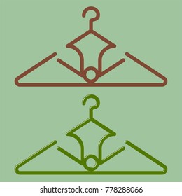 Innovative Cloth Hanger Design, Creative Artistic Vector Art Illustration