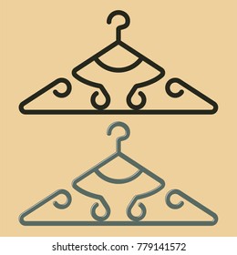 Innovative Cloth Hanger Design, Creative Artistic Vector Art Illustration