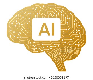 Innovative Concept of Artificial Intelligence Integrated with Brain Technology Featuring an AI Chip Design