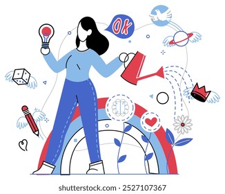 Innovative concepts vector illustration. Immerse in essence original thought let innovative concepts guide way Creative solutions bloom when imagination meets efficiency innovative concepts
