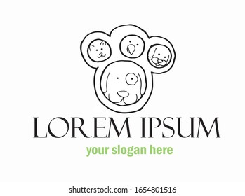 innovative and creative, animal logo. can use animal clinics, petshop and veterinarian.