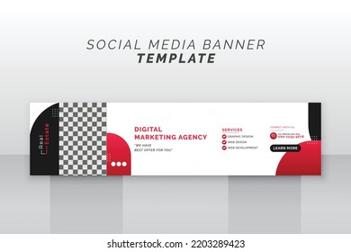 Innovative creative business social media banner web template design