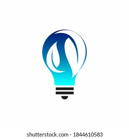 Innovative and Creative Green idea Bulb Lamp Energy icon, stock illustration