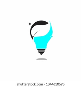 Innovative and Creative Green idea Bulb Lamp Energy icon, stock illustration