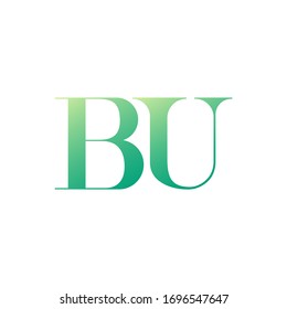 innovative creative initial BU logo design