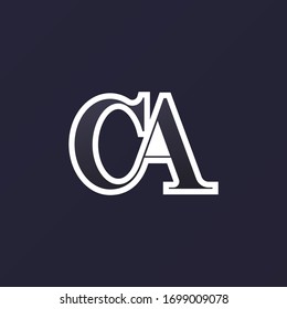 innovative creative initial CA logo design