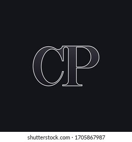 innovador diseño creativo del logotipo CP inicial