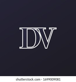innovative creative initial DV logo design