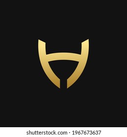 diseño innovador del logotipo inicial de H