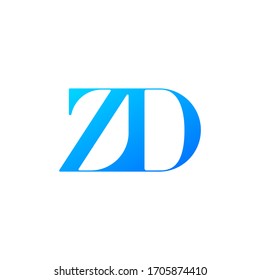 innovative creative initial ZD logo design