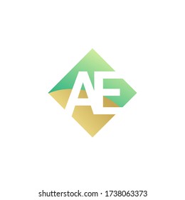 innovative creative letter AE logo design
