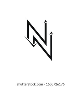innovative creative letter N arrow logo design