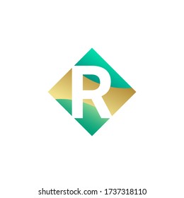 diseño innovador de carta creativa de logotipo R