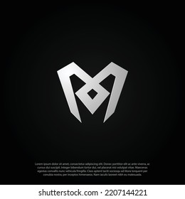 innovative creative masculine and modern initial M logo design vector